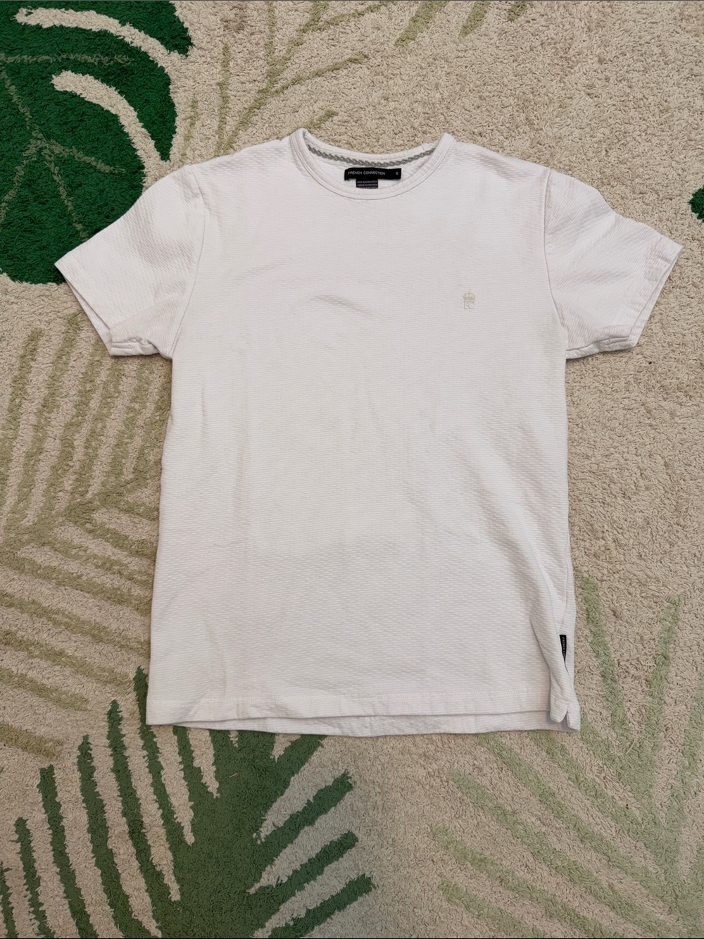 French Connection White -Sleeve Crewneck Men's Shirt